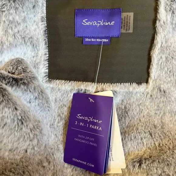 Maternity and baby-wearing coat: Khaki 3 in 1 Winter Maternity Parka - Picture 2 of 4